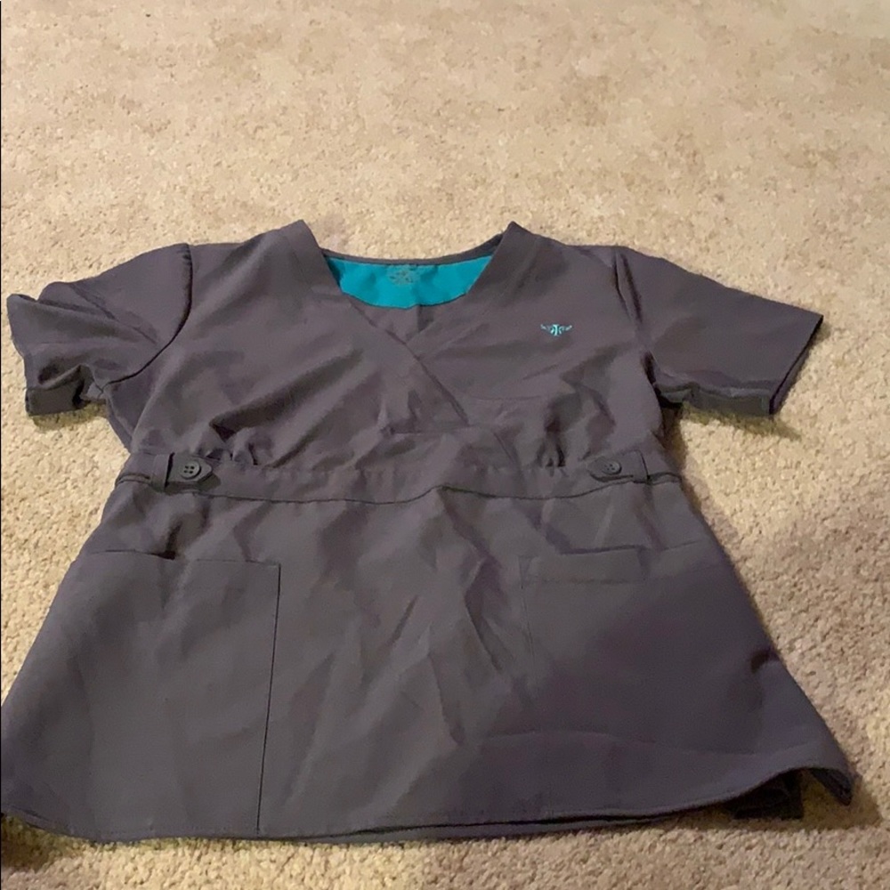 Grey Medium Scrub Top